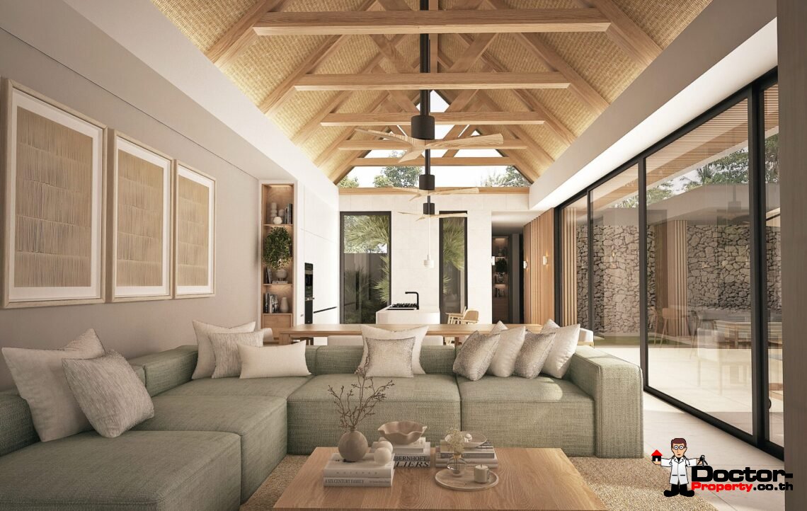 Modern 3 Bedroom Pool Villa in Bang Rak, Koh Samui – For Sale